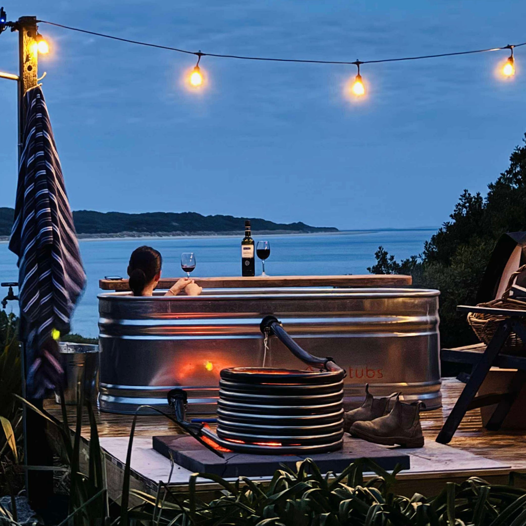 Hottubs built for the outdoors. Just add wood, water and fire