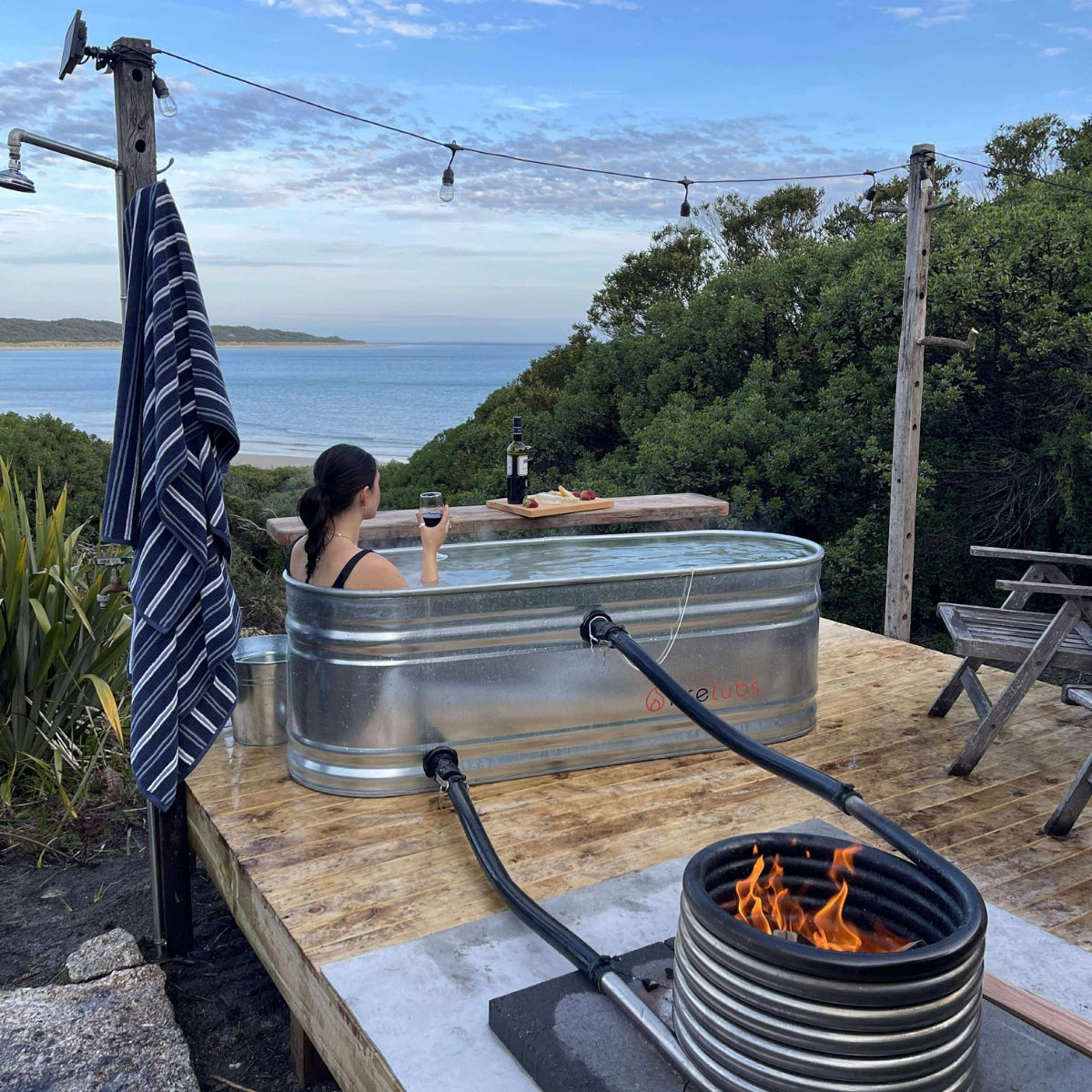 Hottubs built for the outdoors. Just add wood, water and fire